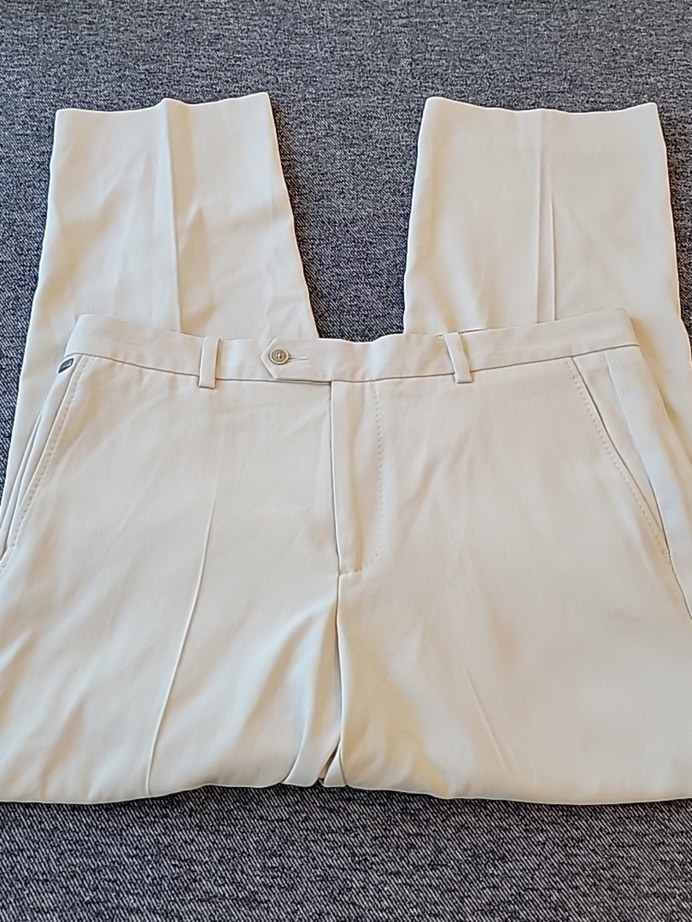Tommy Bahama Havana Herringbone Pants Men's 36x30 Beige Silk Cotton Dress Twill